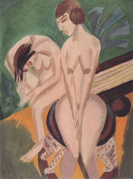 Ernst Ludwig Kirchner Zwei Akte im Raum oil painting image